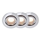 Brilliant LED Einbauleuchten Easy Clip Chrom IP23 3 x 5W...