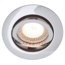 Brilliant LED Einbauleuchten Easy Clip Chrom IP23 3 x 5W GU10 350lm warmweiß 2700K schwenkbar