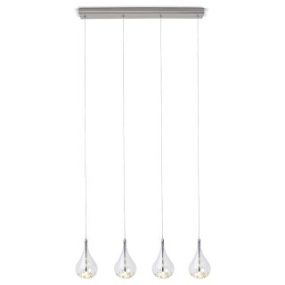 Brilliant Halogen Pendelleuchte Maira Chrom 4 x 20W G4 1020lm warmweiß 2800K kürzbar