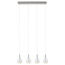 Brilliant Halogen Pendelleuchte Maira Chrom 4 x 20W G4 1020lm warmweiß 2800K kürzbar