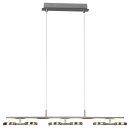 Brilliant LED Pendelleuchte Double Eisen gebürstet 6 x 5W 2700lm warmweiß 3000K 3-Step-Dimmbar