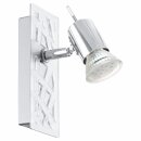 Eglo LED Wandleuchte Spot Daven Chrom/Satin 5W GU10 400lm...