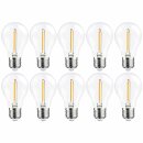 10 x LED Filament Leuchtmittel Birne 1W = 12W E27 klar...