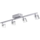 Brilliant LED Deckenleuchte 90-Degree Aluminium 4 x 3,6W 1520lm warmweiß 3000K 3-Step-Dimmbar