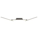 Brilliant LED Deckenleuchte ZickZack Eisen gebürstet 34W 2500lm warmweiß 2800K EasyDim