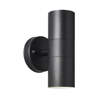 LaLumi Außenwandleuchte Jandy Schwarz IP44 max. 2 x 18W GU10 ohne Leuchtmittel Up&Down
