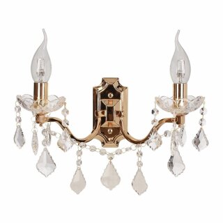 Spot-Light Wandleuchte Odessa Kristall Kronleuchter Gold max. 2 x 40W E14 ohne Leuchtmittel