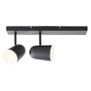 Brilliant Wand- und Deckenleuchte Ayr Schwarz max. 2 x 18W E14 ohne Leuchtmittel schwenkbar