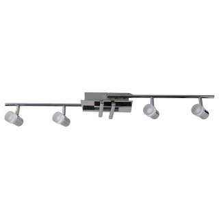 Näve LED Deckenleuchte Chrom 4 x 2,4W + 4 x 4,3W 2200lm warmweiß 3000K schwenkbar