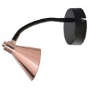 Näve LED Wandleuchte Copper Kupfer/Schwarz 3W 300lm...