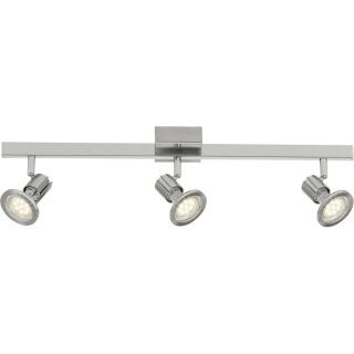 Brilliant LED Deckenleuchte Spot Sedna Nickel 3-flammig 3 x 4W GU10 1050lm warmweiß 3000K schwenkbar