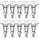 10 x Osram LED Parathom Glas Reflektor R50 2,6W = 40W E14 matt 210lm warmweiß 2700K flood 36°