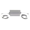 Wofi LED Deckenleuchte Detroit Silber 2 x 8,3W 610lm...