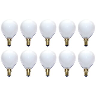 10 x Globe Glühbirne 40W E14 OPAL G60 60mm Globelampe 40...