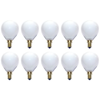 10 x Globe Glühbirne 40W E14 OPAL G60 60mm Globelampe 40 Watt Glühlampe Glühbirnen Glühlampen