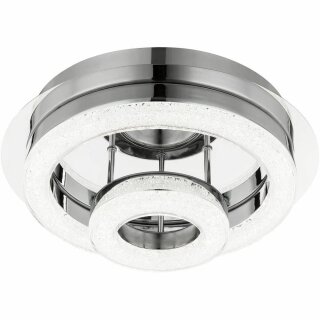 Globo LED Deckenleuchte Spikur rund Ø28cm Chrom Kristall 18W 1510lm 4000K neutralweiß