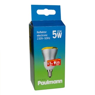 Paulmann ESL Energiesparlampe Reflektor R50 5W = 25W E14 Goldlicht warmweiß 2000K 860.09 PX001