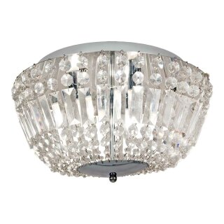 Aneta Halogen Deckenleuchte Giovanna Chrom/Klar rund Ø38cm IP44 3 x 33W G9 1380lm warmweiß 2700K