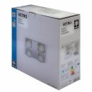 Aneta LED Deckenleuchte Vetro eckig 23x23cm IP44 4 x 3W...