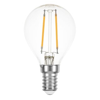 LED Filament Leuchtmittel Tropfen 2W = 25W E14 Klar Glühfaden 360° warmweiß 2700K