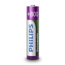 2 x Philips Batterien AAA 800mAh 1,2V Akku aufladbar