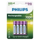 4 x Philips Batterien AAA HR03 Micro 1,2V 1000mAh NiMH...