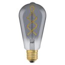 Osram LED Spiral Filament Leuchtmittel Edison Vintage 1906 4W = 15W E27 Rauchglas 140lm extra warmweiß 1800K