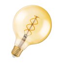 Osram LED Spiral Filament Globe G125 Vintage 1906 4W = 28W E27 Gold 300lm extra warmweiß 2000K