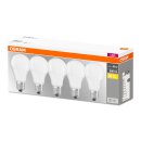 5 x Osram LED Leuchtmittel Birne A60 8,5W = 60W E27 matt 806lm warmweiß 2700K