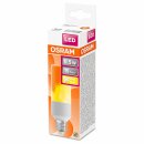 Osram LED Leuchtmittel Star Stick Röhre 0,5W E27 matt 10lm extra warmweiß 1500K Flame 330°