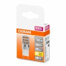 Osram LED Leuchtmittel Stiftsockellampe 1,9W = 20W G9 klar 200lm warmweiß 2700K