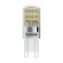 Osram LED Leuchtmittel Stiftsockellampe 1,9W = 20W G9 klar 200lm warmweiß 2700K