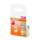 Osram LED Leuchtmittel Stiftsockellampe Pin Micro 1W = 10W G4 12V 100lm 827 warmweiß 2700K