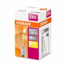 Osram LED Filament Leuchtmittel Birnenform A60 4W = 40W E27 klar 470lm warmweiß 2700K