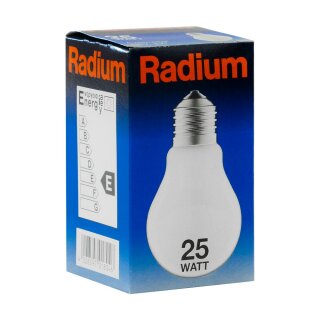 Radium Glühbirne A60 Kolben 25W E27 matt 220lm warmweiß Glühbirnen Glühlampen dimmbar