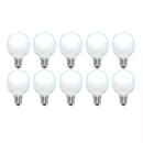 10 x Globe Glühbirne 40W E27 OPAL G80 80mm Globelampe 40Watt Glühlampe Glühbirnen Glühlampen