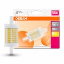 9 x Osram LED Star Leuchtmittel Stab 11,5W = 100W R7s 78mm 1521lm warmweiß 2700K