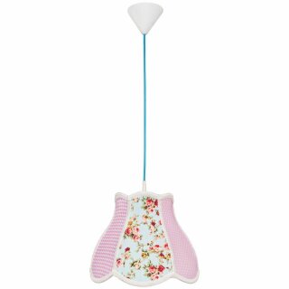 Brilliant Pendelleuchte Loulou Weiß/Rosa max. 40W E27 ohne Leuchtmittel kürzbar