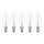 5 x LED Filament Kerze 1W fast wie 15W klar E14 100lm Glühlampe Fadenglühbirne warmweiß 2700K