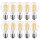10 x LED Filament Leuchtmittel Birne A60 8W = 75W E27 klar 1055lm Tageslicht 6500K kaltweiß
