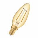 Osram LED Filament Vintage 1906 Kerze 1,5W = 12W E14 klar Gold 120lm extra warmweiß 2400K