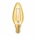 Osram LED Filament Vintage 1906 Kerze 1,5W = 12W E14 klar Gold 120lm extra warmweiß 2400K