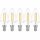 10 x LED Filament Kerze 4W = 40W E14 klar Glühlampe Glühbirne LED Faden warmweiß 2700K
