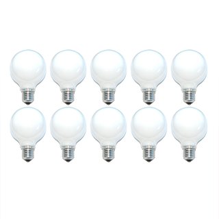 10 x Globe Glühbirne 100W E27 OPAL G80 80mm Globelampe 100Watt Glühlampe Glühbirnen Glühlampen