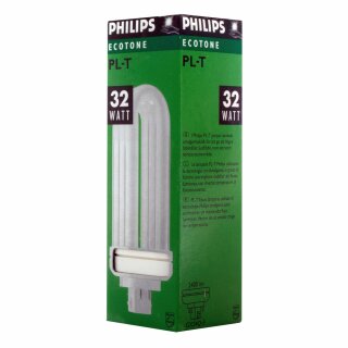 Philips Kompaktleuchtstofflampe PL-T 32W/827 GX24q-3 4P 2400lm warmweiß 2700K