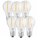 6 x Osram LED Filament Retrofit Leuchtmittel Birnenform A60 4,5W = 40W E27 klar warmweiß 2700K DIMMBAR