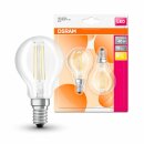 2 x Osram LED Filament Leuchtmittel Tropfen P45 4W = 40W E14 klar 470lm warmweiß 2700K