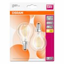 2 x Osram LED Filament Leuchtmittel Tropfen P45 4W = 40W E14 klar 470lm warmweiß 2700K