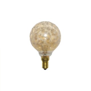 Merkur Glühbirne G60 Mini Globe 60W E14 Krokoeis Gold 60 Watt Glühlampe warmweiß dimmbar