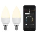 2er-Set Smartwares LED Smart Leuchtmittel Kerze Home Pro 3W E14 matt 200lm warmweiß bis kaltweiß Erweiterung